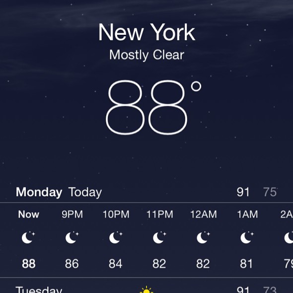 Week 2: We arrive in New York City to very hot and humid weather.