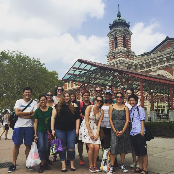 Week 2: Our group arrives on Ellis Island.
