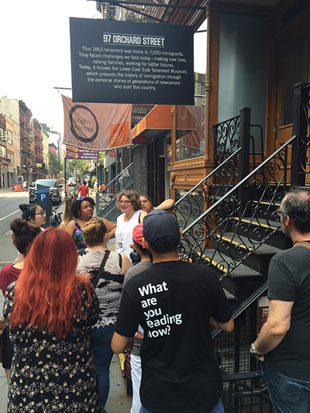 Week 2: The class begins a tour of the 97 Orchard St. building at the Lower Eastside Tenement Museum