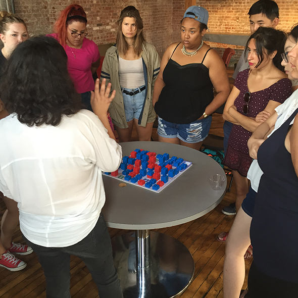 Week 2: At CUP, students engage in a role play where they practice planning neighborhood building densities and think about what they would ask for from the city in return for approving a rezoning.