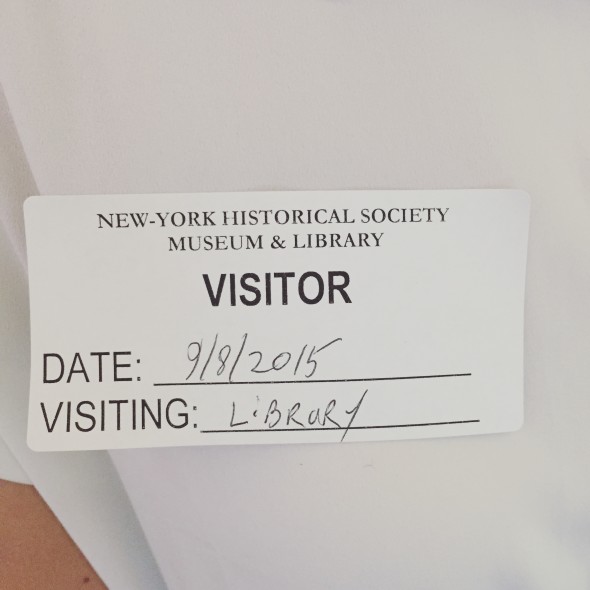 Week 3: Students visit the New-York Historical Society to look at the archives and learn about the resources open to them in the city.